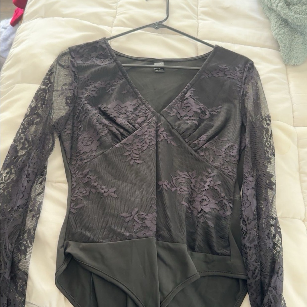 Elegant Black Lace Bodysuit